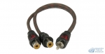 Коаксиальный RCA Y-кабель AURA, витая пара с никелированными коннекторами, ПВХ изоляция,1 папа/2 мамы, длина 0,2 метра