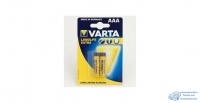 Батарейка VARTA Longlife Extra AAA (LR3) к-т2шт, (1/10/50) аналог 25290