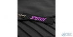 Брелок тканевый с вышивкой «STI» черный